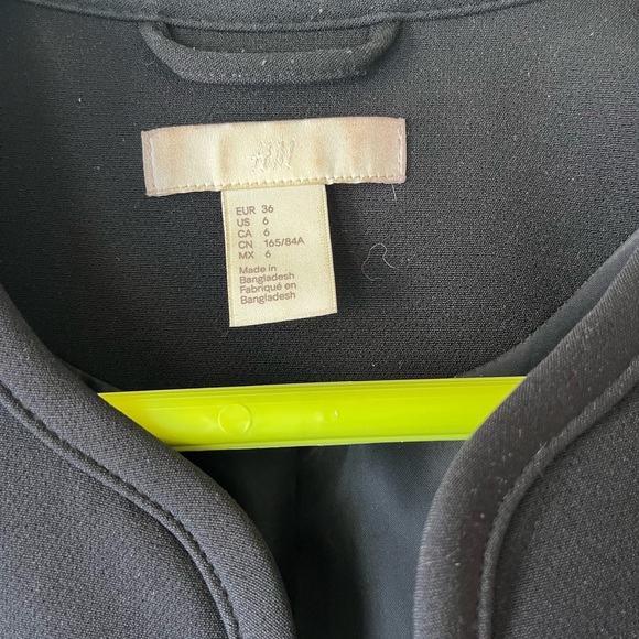 Longline black open front blazer cardigan size 6 business casual - Picture 2 of 9